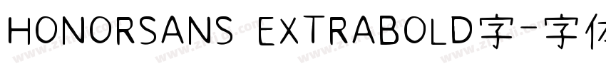 HONORSANS EXTRABOLD字字体转换